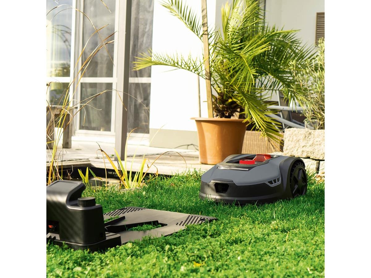 Scheppach Rasenmähroboter RLM500W, bis 500 m² Rasenfläche, (Set), inkl. 9x Mähmesser, Schnitthöhenverstellung 20–60 mm, Geräuscharm – Bild 4 von 5