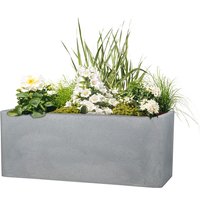 SCHEURICH Longgefäß »Cube Box«, Kunststoff, quadratisch (Stony Grey, Länge 60 cm)