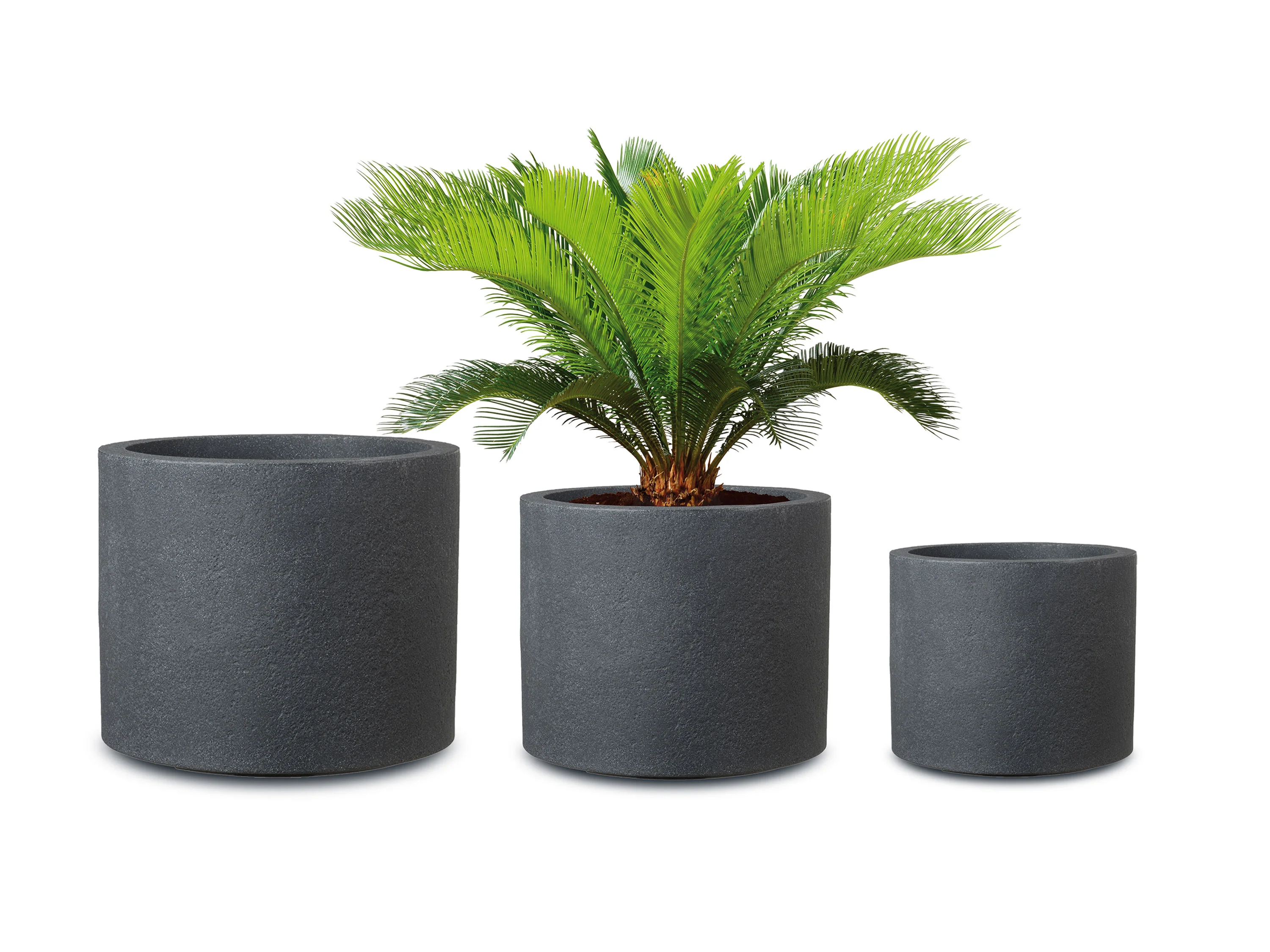 SCHEURICH Pflanzgefäß Riva (Schwarz Granit, Ø 50 cm) – Bild 3 von 4