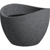 SCHEURICH Pflanzgefäß Wave Globe (Schwarz Granit, Ø 60 cm, Höhe 45 cm)