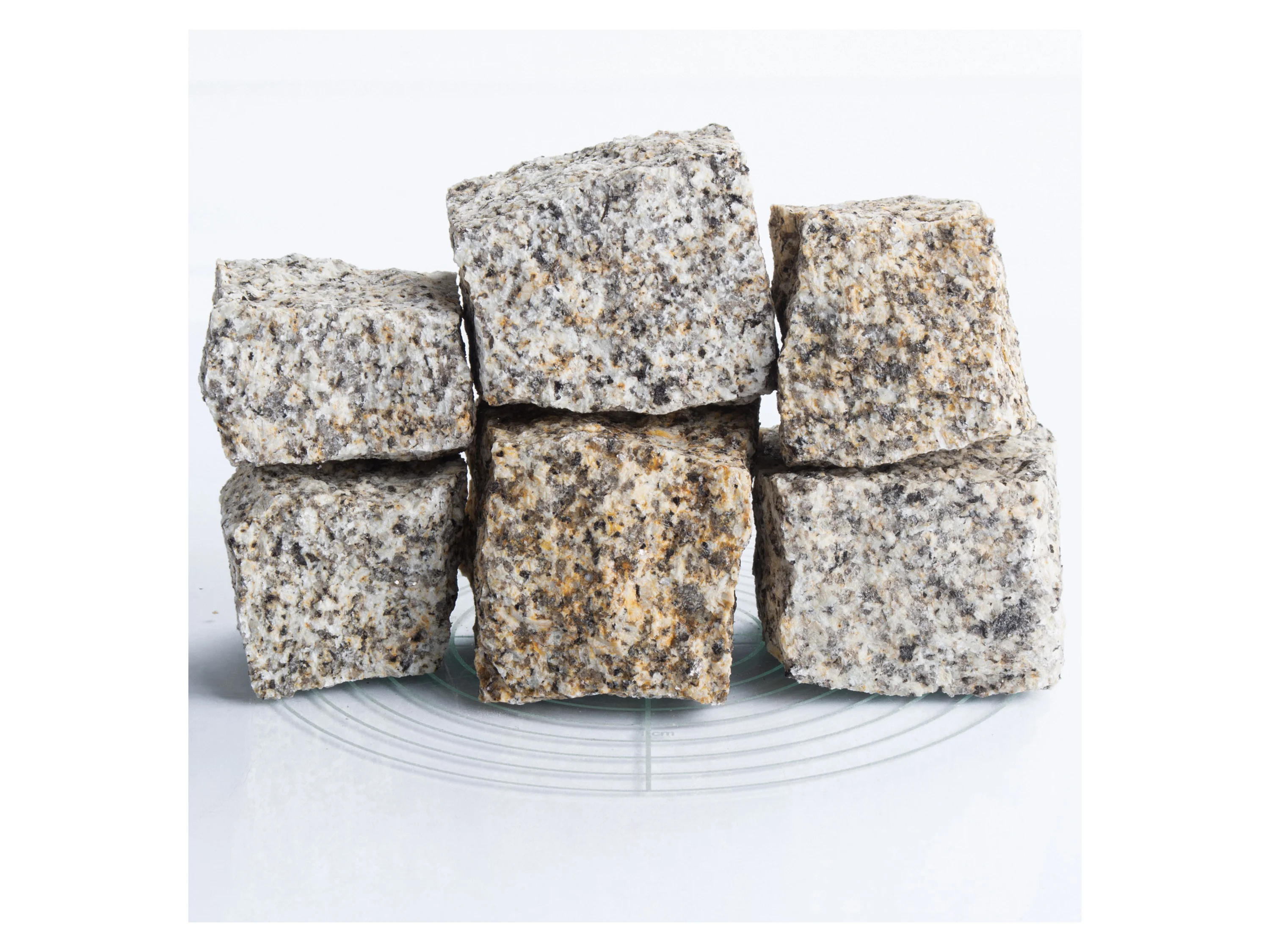 SCHICKER MINERAL Granit Pflastersteine (5x5x5 cm, 25 kg, gelb-grau) – Bild 2 von 4
