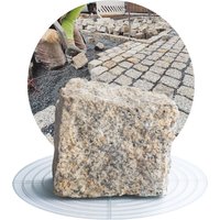 SCHICKER MINERAL Granit Pflastersteine (9x9x9 cm, 1000 kg BigBag, gelb-grau)