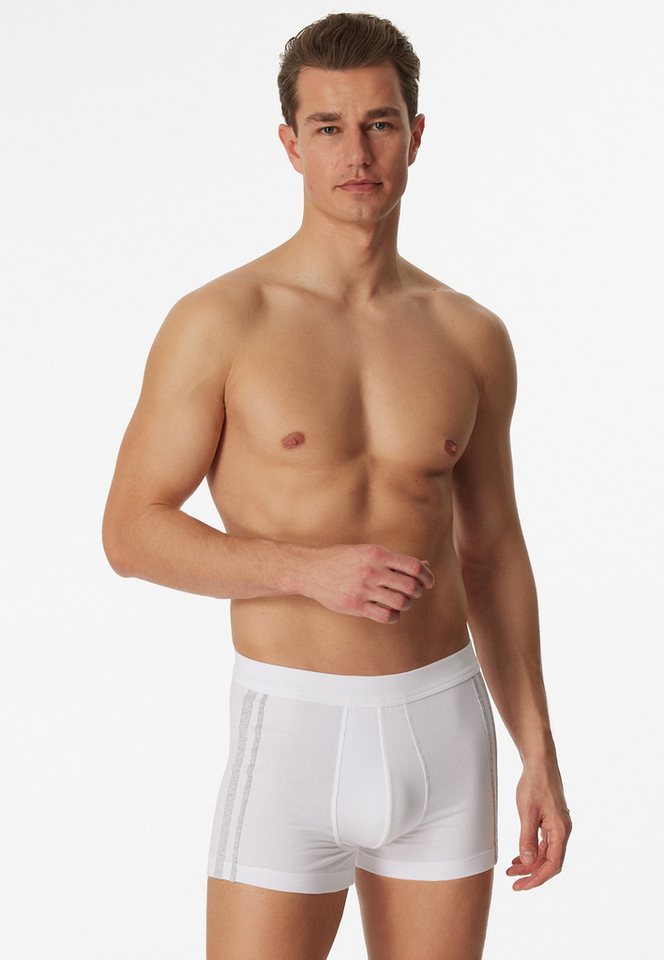 Schiesser Boxer 95/5 (3er-Pack) mit softem, tonalem Bund, kontraststarke Seitenstreifen – Bild 2 von 5