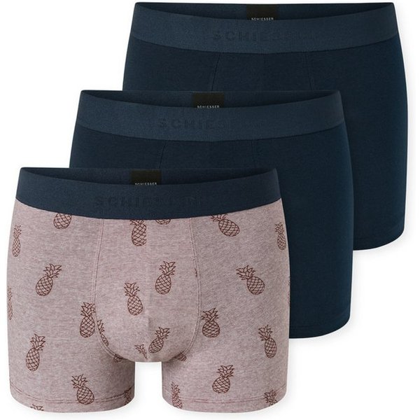 Schiesser Boxer 95/5 Multipacks (3er Pack) ohne Eingriff, softer Logo-Webgummibund