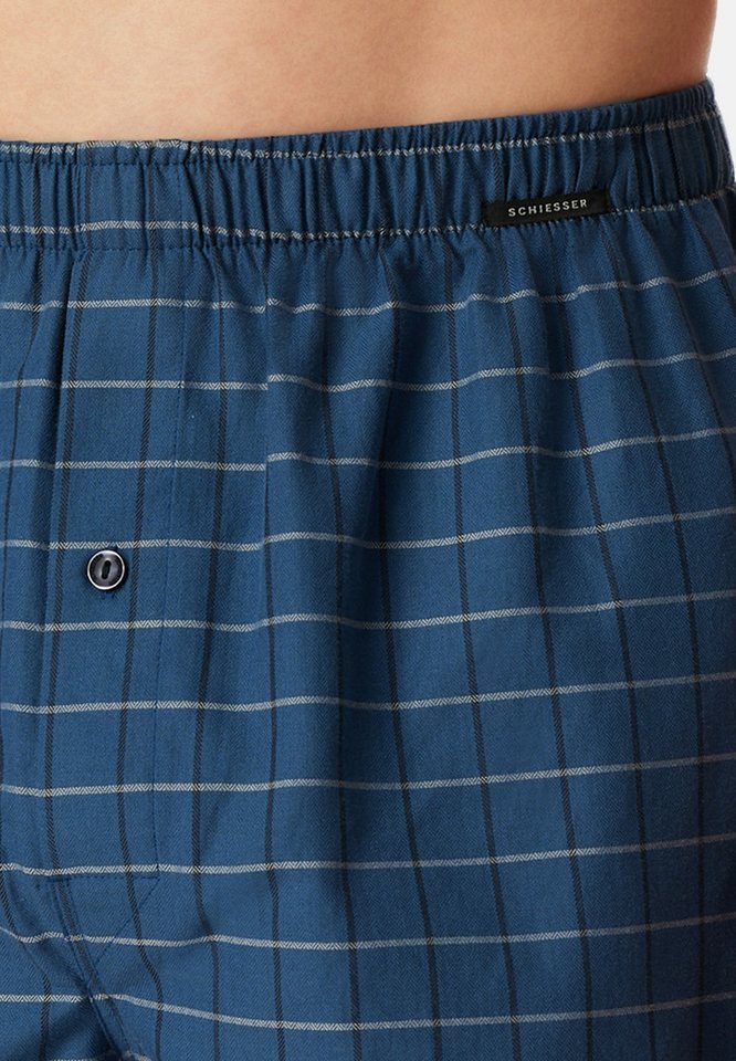 Schiesser Boxershorts 4er Pack Web (Spar-Set, 4-St) Boxershorts - Baumwolle - mit Eingriff - Atmungsaktiv – Bild 4 von 5