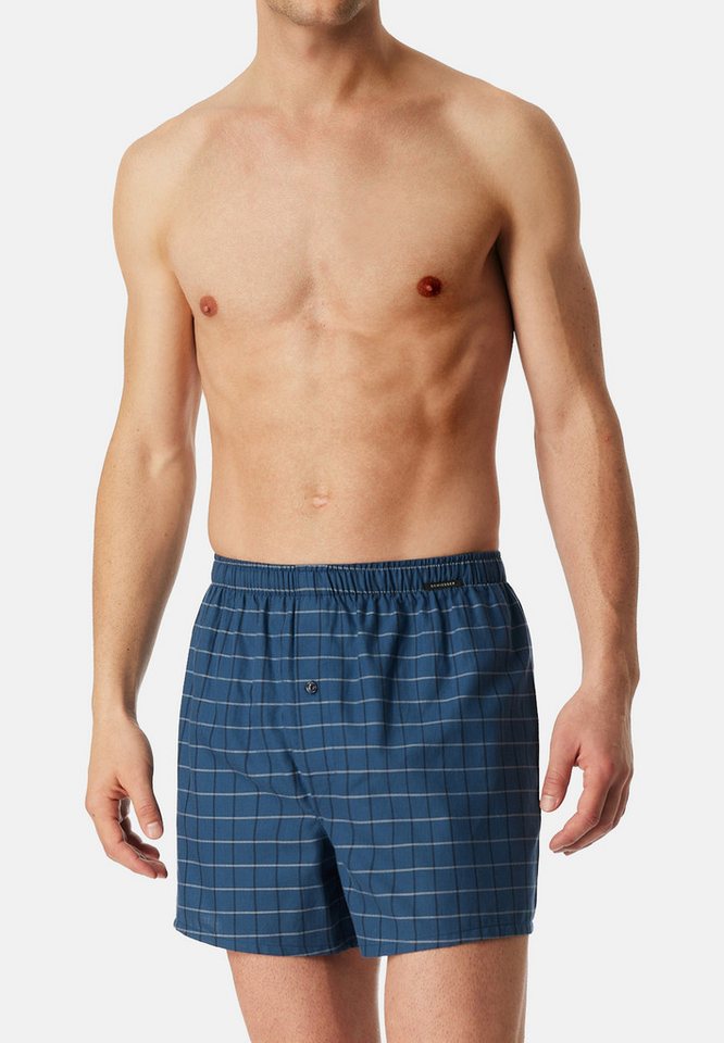 Schiesser Boxershorts 4er Pack Web (Spar-Set, 4-St) Boxershorts - Baumwolle - mit Eingriff - Atmungsaktiv – Bild 5 von 5