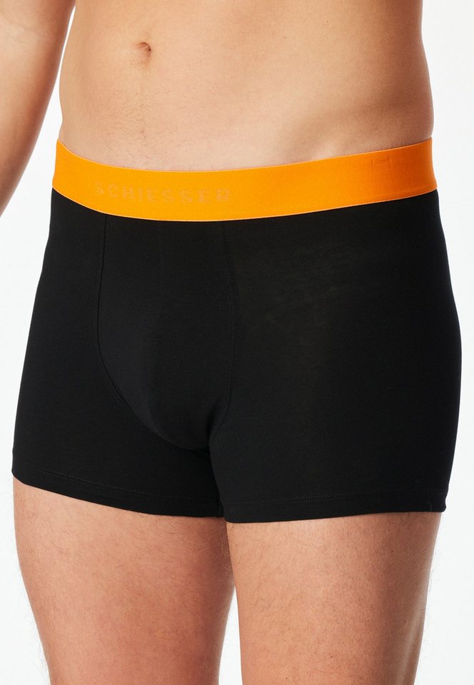 Schiesser Boxershorts 95/5 Multipacks (3er Pack) mit farblich abgesetztem, sportlichem Logo-Webgummibund – Bild 2 von 5