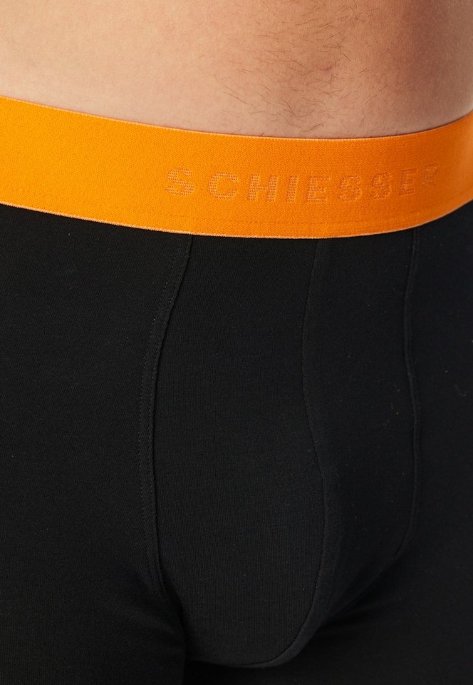 Schiesser Boxershorts 95/5 Multipacks (3er Pack) mit farblich abgesetztem, sportlichem Logo-Webgummibund – Bild 5 von 5
