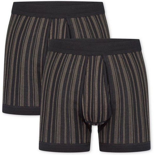 Schiesser Boxershorts Original Classics mit Eingriff, Streifen-Muster, im 2er Pack