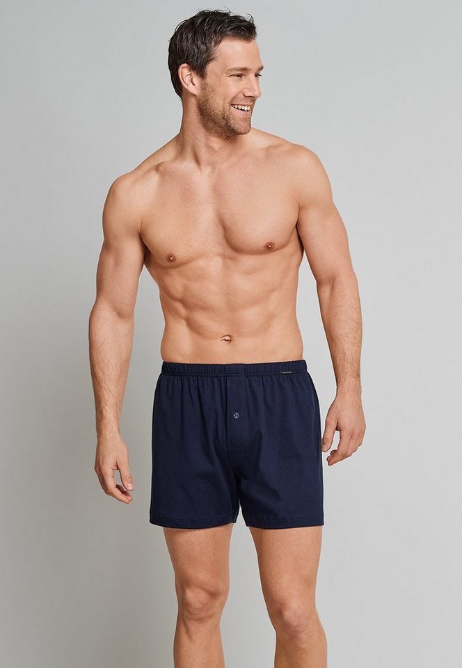 Schiesser Boxershorts Original Classics (Vorteilspack Spar-Pack, 2-St., 2er-Pack) Herren Shorts locker geschnitten mit Eingriff, aus reiner Baumwolle – Bild 4 von 4