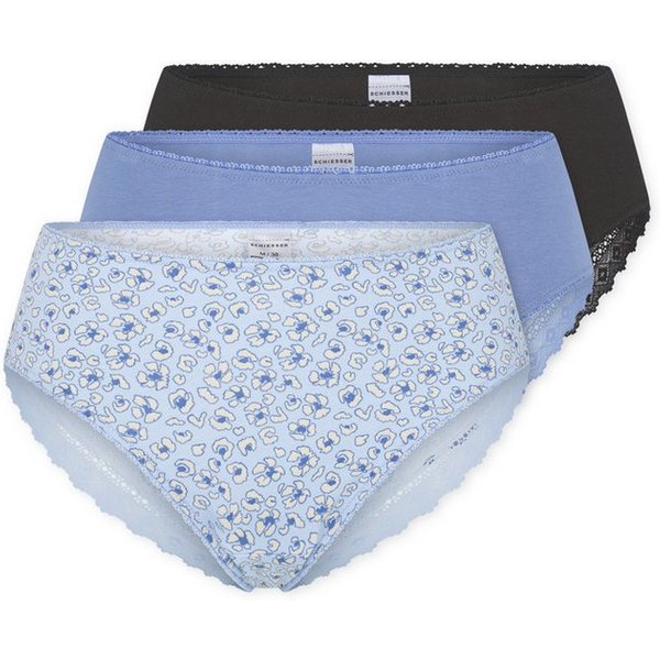 Schiesser Brasilslip Modern Multipacks (3er Pack) Spitzenbänder, Single-Jersey, Baumwollmischung