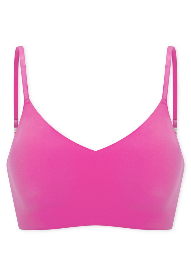 Schiesser Bustier Invisible Soft Mikrofaser, herausnehmbare Pads, V-Ausschnitt, Lasercut-Abschlüsse – Bild 2 von 5