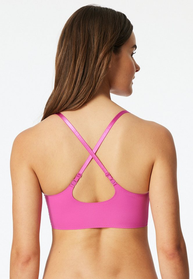 Schiesser Bustier Invisible Soft Mikrofaser, herausnehmbare Pads, V-Ausschnitt, Lasercut-Abschlüsse – Bild 4 von 5