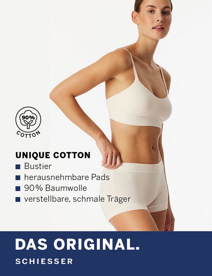 Schiesser Bustier Unique Cotton bh bra-lette bustier – Bild 2 von 5