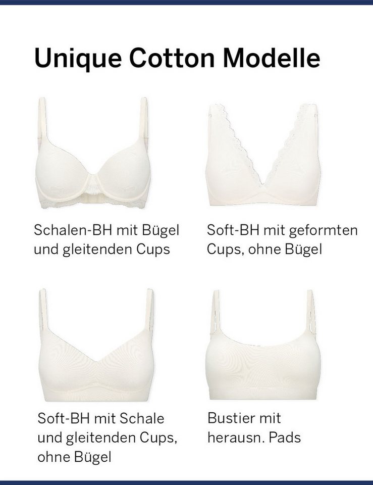 Schiesser Bustier Unique Cotton bh bra-lette bustier – Bild 5 von 5