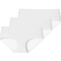 SCHIESSER Damen Panty, 3er Pack - Invisible Cotton, Nahtlos, Vorteilspack, Größe S in Weiß