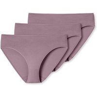 SCHIESSER Damen Slips 3er Pack - Jazz-Pants, Cotton Essentials, Basic, Stretch, Größe 3XL in Lila