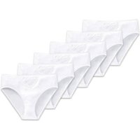 SCHIESSER Damen Tai-Slips, 6er Pack - "Cotton Essentials", Tai Pants, Baumwolle, Größe 2XL in Weiß