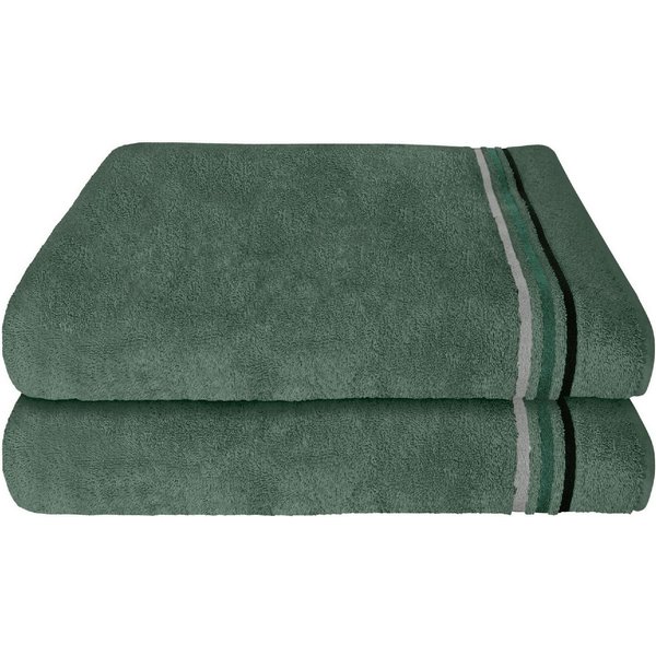 Schiesser Duschtücher Skyline Color aus 100 % Baumwolle mit eleganter Streifenbordüre, Frottier (Set, 2-St), OEKO-TEX® MADE IN GREEN