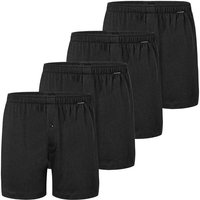 SCHIESSER Herren Jersey-Boxershorts, 4er Pack - 4Pack Boxershorts, Baumwolle, einfarbig, Größe XL in Schwarz