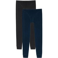 SCHIESSER Herren Lange Unterhose, 2er Pack - "95/5", Single Jersey, Cotton Stretch, Größe 2XL in Bunt