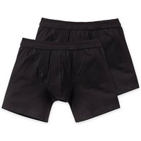 SCHIESSER Herren Shorts 2er Pack - Cotton Essentials, Authentic, Nadelzug, uni, Größe 7 (Gr. X-Large) in Schwarz