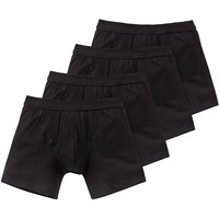 SCHIESSER Herren Shorts 4er Pack - Cotton Essentials, Authentic, Nadelzug, uni, Größe 7 (Gr. X-Large) in Schwarz