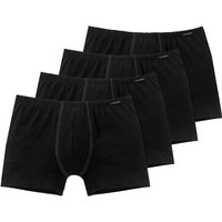 SCHIESSER Herren Shorts 4er Pack - Pants, Boxer, Essentials, Cotton Stretch, Größe L in Schwarz