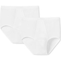SCHIESSER Herren Slip 2er Pack - Original Doppelripp, Classic, Baumwolle, Eingriff, Größe L in Weiß