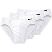 SCHIESSER Herren Slip 3er Pack - Supermini, Rio-Slip, Essentials, Cotton Stretch, Größe XL in Weiß
