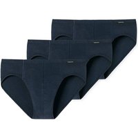 SCHIESSER Herren Slip 3er Pack - Supermini, Rio-Slip, Essentials, Cotton Stretch, Größe M in Blau