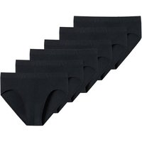 SCHIESSER Herren Slips, 6er Pack - "95/5", Supermini Briefs, Stretch Baumwolle, Größe M in Schwarz