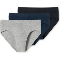 SCHIESSER Herren Slips, 3er Pack - "95/5", Supermini Briefs, Stretch Baumwolle, Größe 2XL in Schwarz