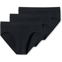 SCHIESSER Herren Slips, 3er Pack - "95/5", Supermini Briefs, Stretch Baumwolle, Größe XL in Schwarz
