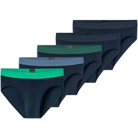 SCHIESSER Herren Slips, 5er Pack - Serie "95/5", Single Jersey, Größe M in Blau