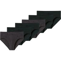 SCHIESSER Herren Slips, 6er Pack - "95/5", Supermini, Cotton Stretch, uni/gestreift, Größe S in Schwarz