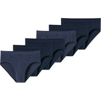 SCHIESSER Herren Slips, 6er Pack - "95/5", Supermini, Cotton Stretch, uni/gestreift, Größe S in Blau