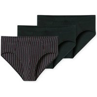 SCHIESSER Herren Slips, 3er Pack - "95/5", Supermini, Cotton Stretch, uni/gestreift, Größe 4XL in Schwarz