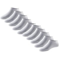 SCHIESSER Herren Sneakersocken, 10er Pack - "Bluebird", Baumwollmix, Größe 39-42 in Weiß