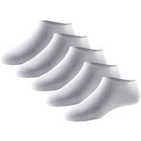 SCHIESSER Herren Sneakersocken, 5er Pack - "Bluebird", Baumwollmix, Größe 39-42 in Weiß