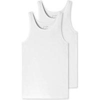 SCHIESSER Herren Unterhemd 2er Pack - Serie "95/5", Rundhals, S-4XL, Größe L in Weiß