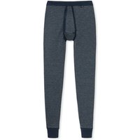 SCHIESSER Herren Unterhose lang - Original Feinripp Melange, Long Johns, Eingriff, Größe XL in Blau