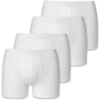 SCHIESSER Jungen Boxerhorts, 4er Pack - Unterhose, Pants, Cotton Stretch, 140-176, Größe 164 in Weiß