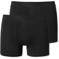 SCHIESSER Jungen Boxerhorts, 2er Pack - Unterhose, Pants, Cotton Stretch, 140-176, Größe 152 in Schwarz