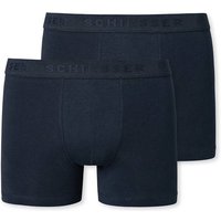 SCHIESSER Jungen Shorts 2er Pack - Serie 95/5, einfarbig, Cotton, Größe 176 in Blau