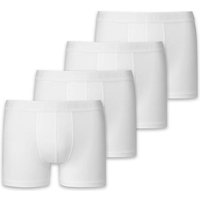 SCHIESSER Jungen Shorts 4er Pack - Serie 95/5, einfarbig, Cotton, Größe 176 in Weiß