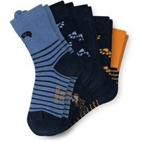 SCHIESSER Jungen Socken, 5er Pack - "Legwear Kids", Muster, Baumwolmischung, Größe 27-30 in Blau