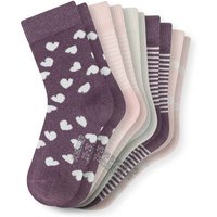 SCHIESSER Mädchen Socken, 5er Pack - "Legwear Kids", Muster, Baumwolmischung, Größe 31-34 in Lila