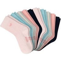 SCHIESSER Mädchen Socken, 10er Pack - "Legwear Kids", Muster, Baumwolmischung, Größe 23-26 in Pink