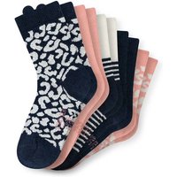 SCHIESSER Mädchen Socken, 5er Pack - "Legwear Kids", Muster, Baumwolmischung, Größe 27-30 in Blau